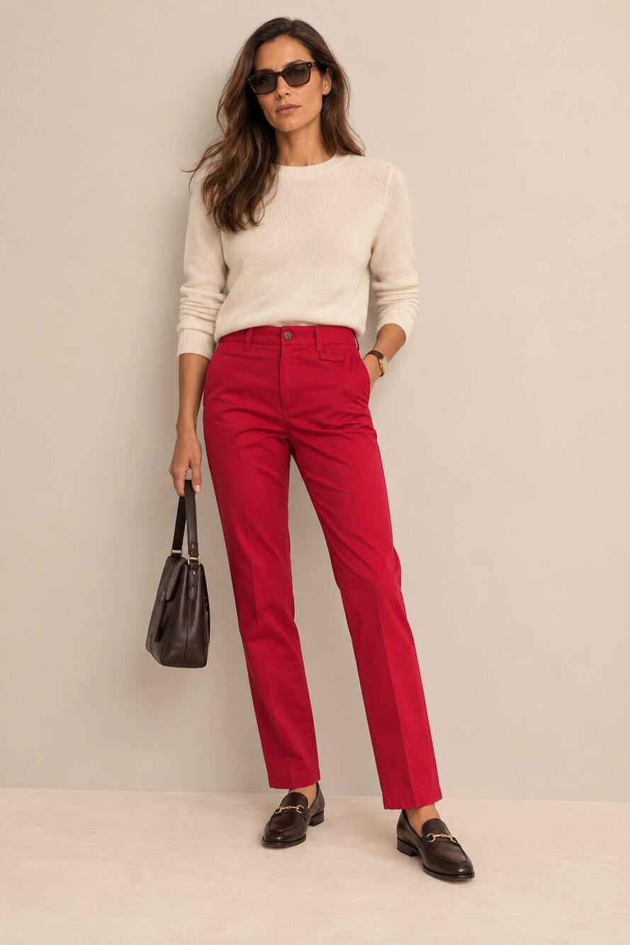 Brooks Brothers Women’s Red Chino Pants Size 6 NWT Straight Leg Preppy